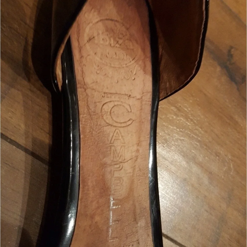 Jeffrey Campbell Ibiza dOrsay Flats Beige Snakeskin‎ Black Patent Pointed Toe 8
